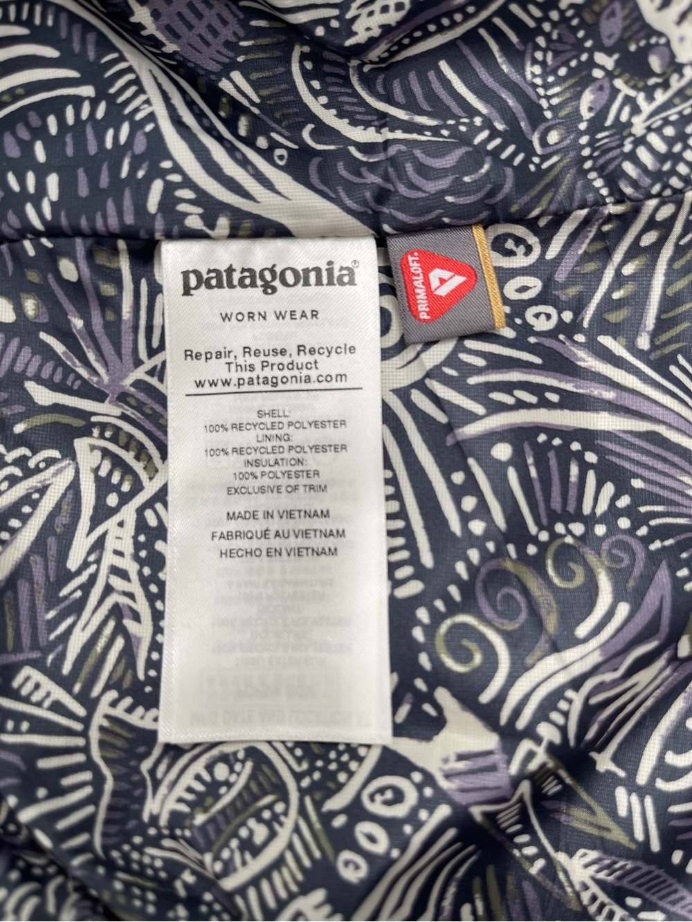 Patagonia Women's Quilted Lavender-Gray Puffer Jacket - Picture 5 of 9
